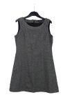 Tweed ασπρόμαυρο φόρεμα σε Α γραμμή 