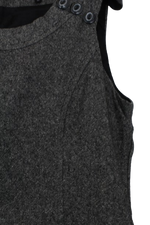 Tweed ασπρόμαυρο φόρεμα σε Α γραμμή 