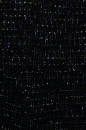 Vintage μαύρη tweed midi φούστα