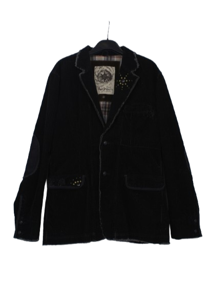 Pepe jeans κοτλέ μαύρο σακάκι 