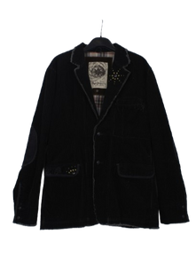 Pepe jeans κοτλέ μαύρο σακάκι 