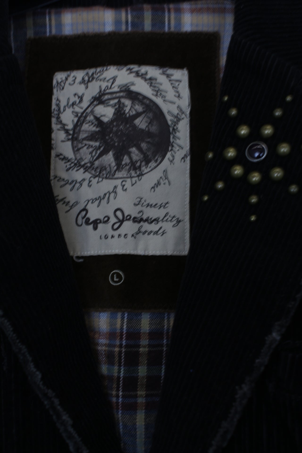 Pepe jeans κοτλέ μαύρο σακάκι 