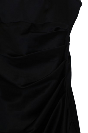 Mαύρο lingerie style μίνι φόρεμα με λεπτές ράντες