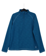 Half zipper πετρόλ φλις μπλούζα 