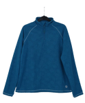 Half zipper πετρόλ φλις μπλούζα 