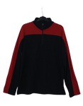 Half zipper δίχρωμη φλις μπλούζα