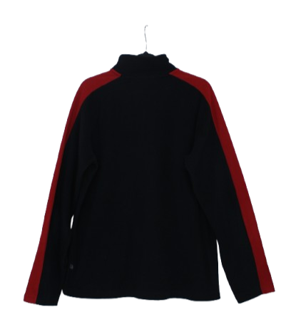 Half zipper δίχρωμη φλις μπλούζα