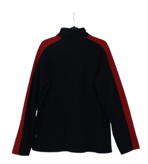 Half zipper δίχρωμη φλις μπλούζα