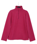 Φούξια half zipper φλις μπλούζα