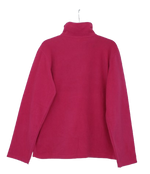 Φούξια half zipper φλις μπλούζα