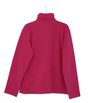 Φούξια half zipper φλις μπλούζα