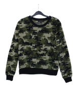Camo cropped λούτρινο τοπ