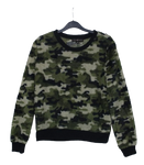 Camo cropped λούτρινο τοπ