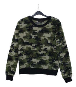 Camo cropped λούτρινο τοπ