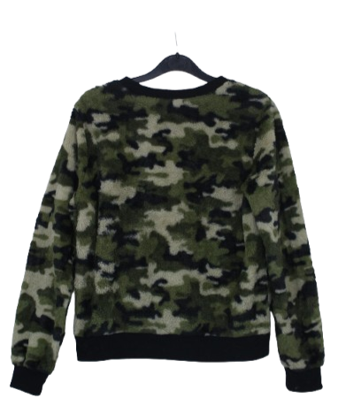 Camo cropped λούτρινο τοπ