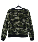 Camo cropped λούτρινο τοπ