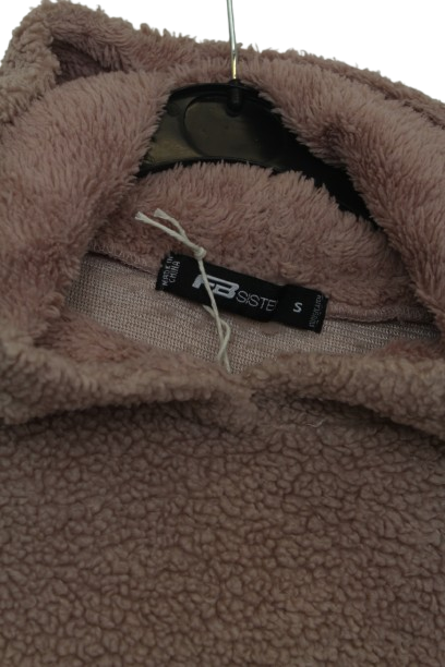 Ροζ λούτρινo cropped hooded τοπ