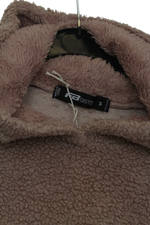 Ροζ λούτρινo cropped hooded τοπ