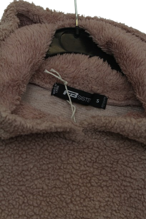 Ροζ λούτρινo cropped hooded τοπ