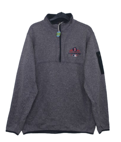 Γκρι φλις half zipper μπλούζα - M/L
