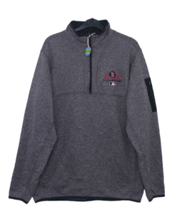 Γκρι φλις half zipper μπλούζα - M/L