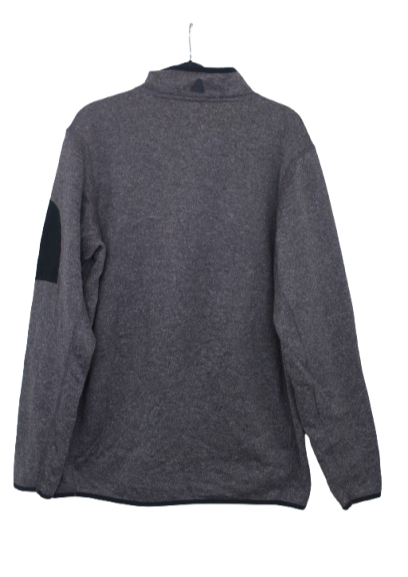 Γκρι φλις half zipper μπλούζα - M/L