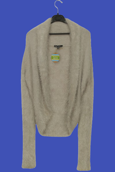 Fluffy λευκή ζακέτα