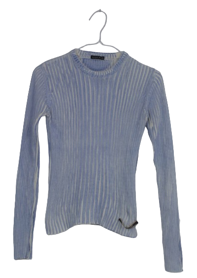 Krizia Jeans ριμπ γαλάζιο τοπ - XS/S