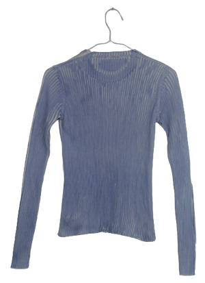 Krizia Jeans ριμπ γαλάζιο τοπ - XS/S