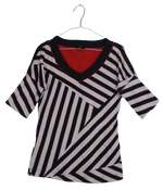 Marc Cain τοπ με διαγώνιες ρίγες - M/L/XL