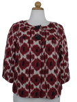 Michael Kors λινό cropped τζάκετ με μοτίβα - M