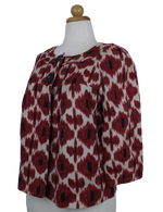 Michael Kors λινό cropped τζάκετ με μοτίβα - M
