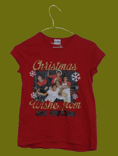 One Direction Christmas wishes κόκκινο tshirt 