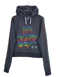 Superdry classic panthers cropped φούτερ hoodie - S/M