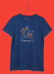 Μπλε ρουά tshirt με αποτύπωμα