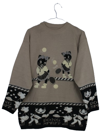 Vintage μπλούζα με γάτες - L/XL