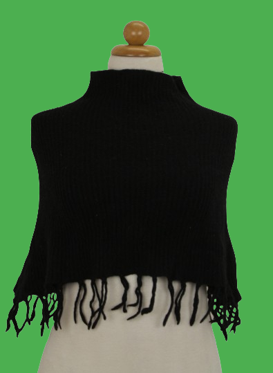 Vintage μαύρο πόντσο 