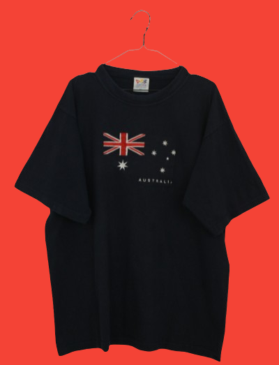 Vintage μπλε tshirt με  "AUSTRALIA" αποτύπωμα