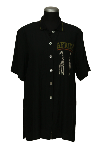 Vintage πουκάμισο με "AFRICA SAFARI" αποτύπωμα- M/L