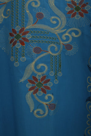 Vintage ethnic φόρεμα με κέντημα - S/M/L