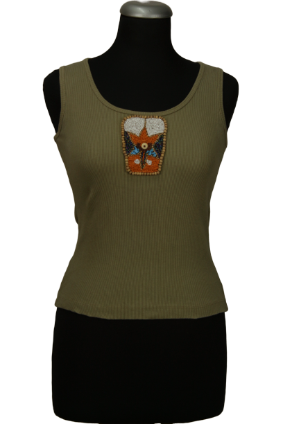 Vintage tank top με κέντημα