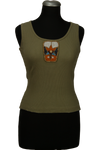 Vintage tank top με κέντημα