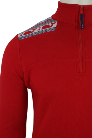 Half zipper φούτερ με χιονονιφάδες
