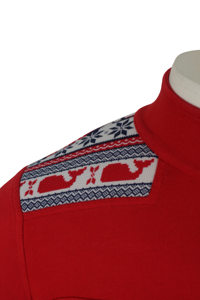 Half zipper φούτερ με χιονονιφάδες