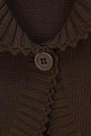 Vintage cropped πλεκτή ζακέτα - S
