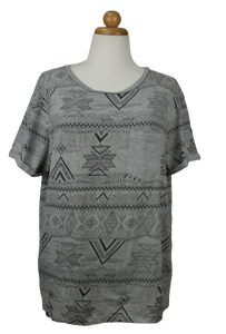 Γκρι t-shirt με μοτίβα - L