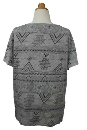 Γκρι t-shirt με μοτίβα - L