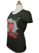 Τshirt με "#refugees welcome" αποτύπωμα - L