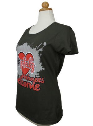 Τshirt με "#refugees welcome" αποτύπωμα - L