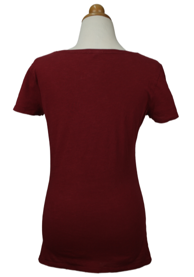 Μπορντώ tshirt με αστέρι - L